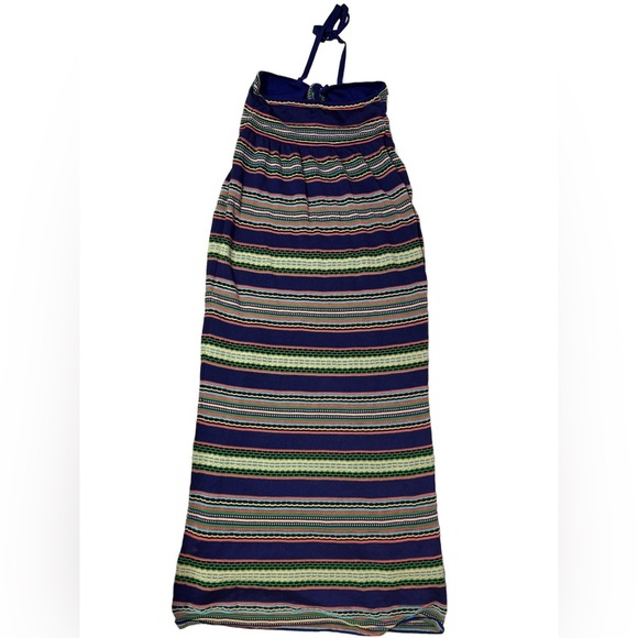 Vintage Missoni NWT Multicolored Striped Knit Halter Maxi Dress - Picture 3 of 12